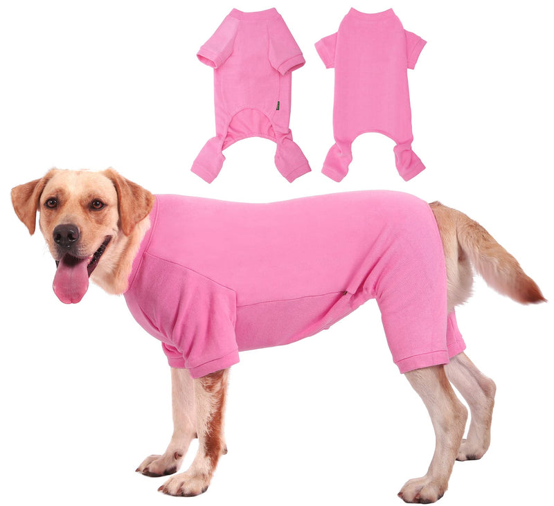 Sychien Dog Pajamas for Large Small Medium Dogs,Winter Warm PJS Jumpsuit for Boy Girl Dogs,Christmas Party Combed Cotton Thermal Jumpsuits 3XL Pink - BeesActive Australia