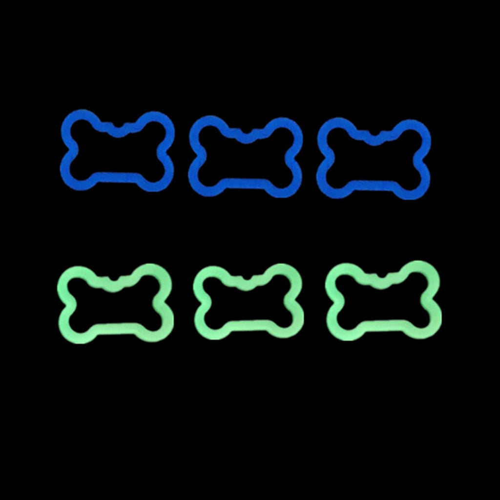 6 Pack Two Colors Silicone Dog Tag Silencer Green Glow in The Dark Soundless Pet Tag Sleeve Blue Glow in The Dark Personalize Pet Name Tags Protector Lightweight Pet Tag Cover Set One-green(glow in the Dark)&blue(glow in the Dark) - BeesActive Australia