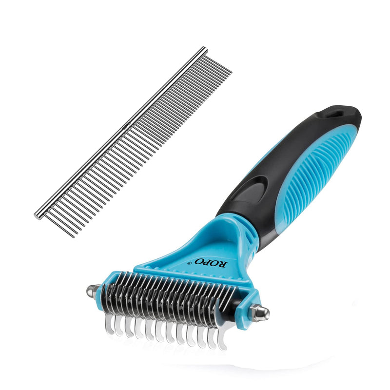 ROPO One Piece Pet Comb + Pet Double Rake Clean Pet Hair Suitable for All Pet Types - BeesActive Australia