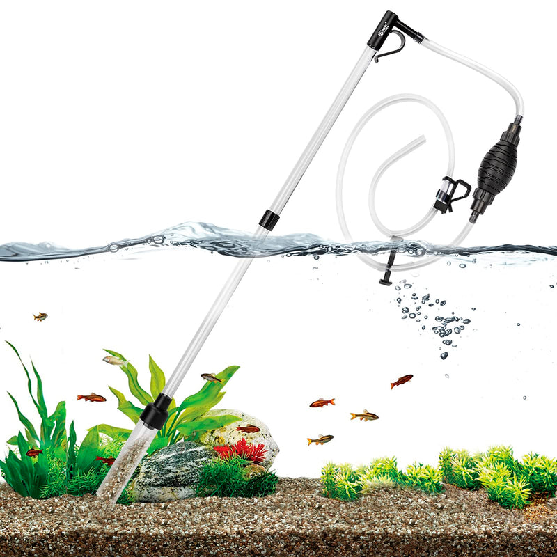 hygger Gravel Vacuum for Aquarium, Aquarium Siphon Vacuum Cleaner for Fish Tank Gravel and Sand Cleaning, Remove Dirt, Water Change, Aquarium Gravel Cleaner with Adjustable Water Flow Small - BeesActive Australia