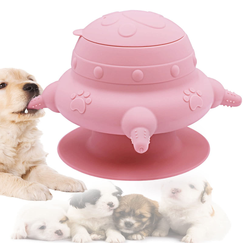Puppy Feeder for Multiple Puppies, 240 ml Puppy Milk Feeder Puppy Bottles for Nursing Silicone Puppy Nursing Station with 4 Teats for Kittens, Puppies, Rabbits Nursing Supplies (Pink) - BeesActive Australia