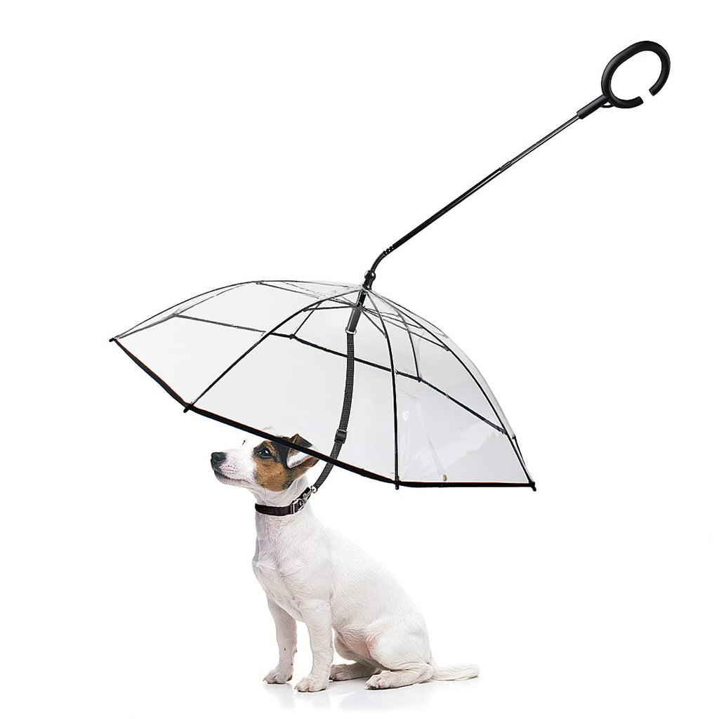 Dog Umbrella for Small-Medium Dogs Pet Umbrella with Adjustable Leash Rain/Snow Walking Doggy Umbralla, C-Shape Handle, Angle Adjustable - BeesActive Australia