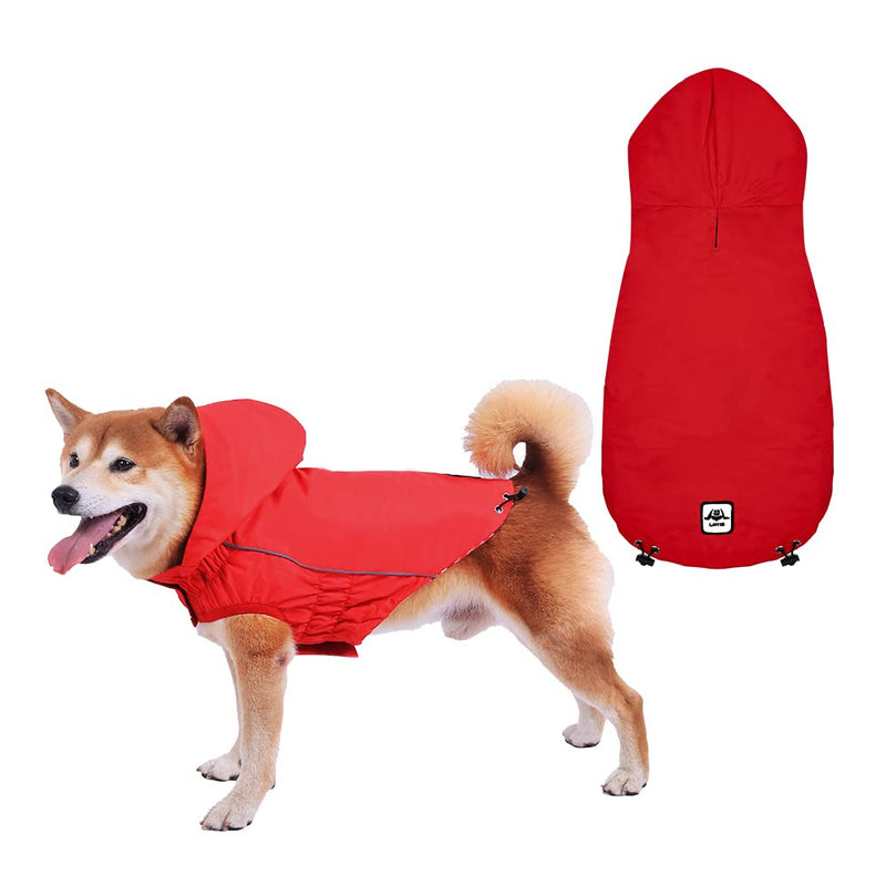 Waterproof Raincoat, Waterproof Dog Raincoat with Reflective Strip, Dog Zip Raincoat with Reflective Buttons, Waterproof Dog Raincoat Jacket for Size XS to XXXL Available Yellow Red Navy Blue S - BeesActive Australia
