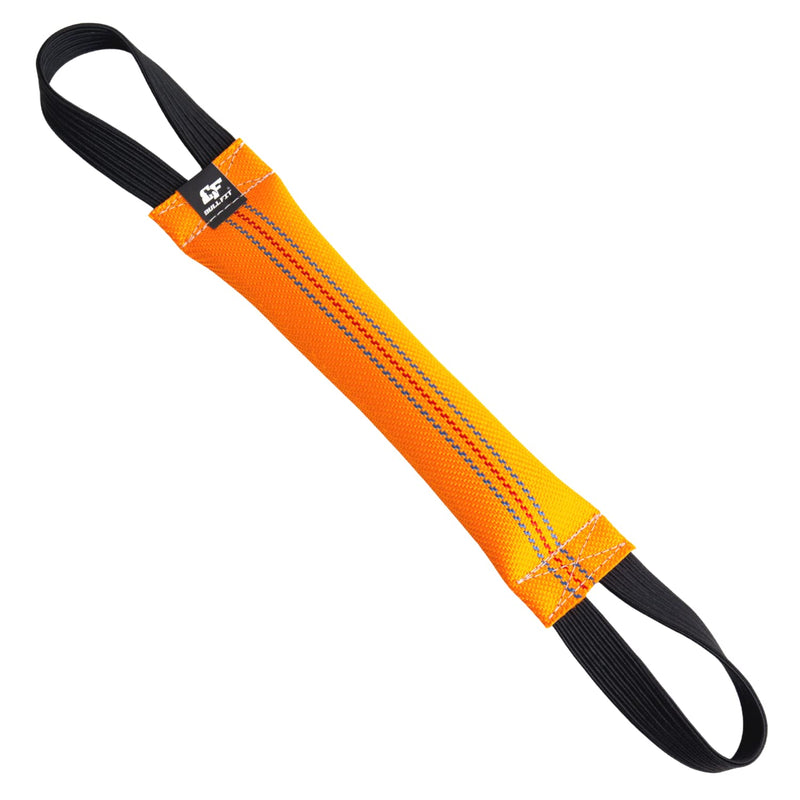 Bungee Dog Bite Tug Toy with 2 Strong Handles - Made of Durable & Tear-Resistant Fire Hose - Perfect for Tug of War, Fetch & Puppy K9 Training - Ideal Pull Toy for Medium to Large Dogs Orange - BeesActive Australia