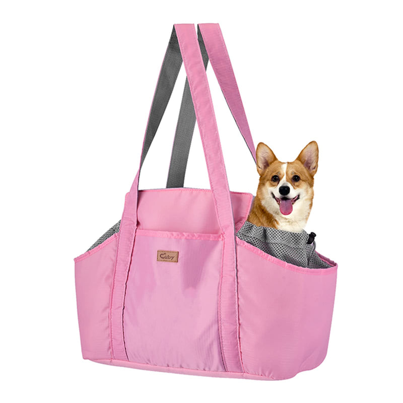 Cuby Dog Purse Carrier for Small Dogs with Pocket and Safety Tether,Soft-Sided Small Dog Carrier for Small Medium Pet Cat Outdoor Shopping Tote Bag Pink - BeesActive Australia