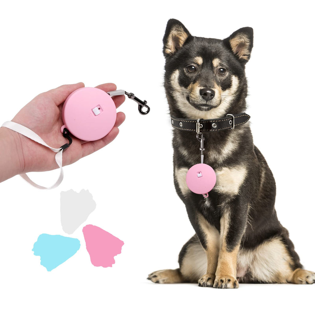 Retractable Dog Leash for Small and Medium Dogs Cats up to 22lbs with 9.8ft Anti-Pull Strong Nylon Tape, Hands Free, Mini Portable and Lightweight Walking Leash with Wrist Strap, One-Hand Brake, Tangle Free Pink - BeesActive Australia