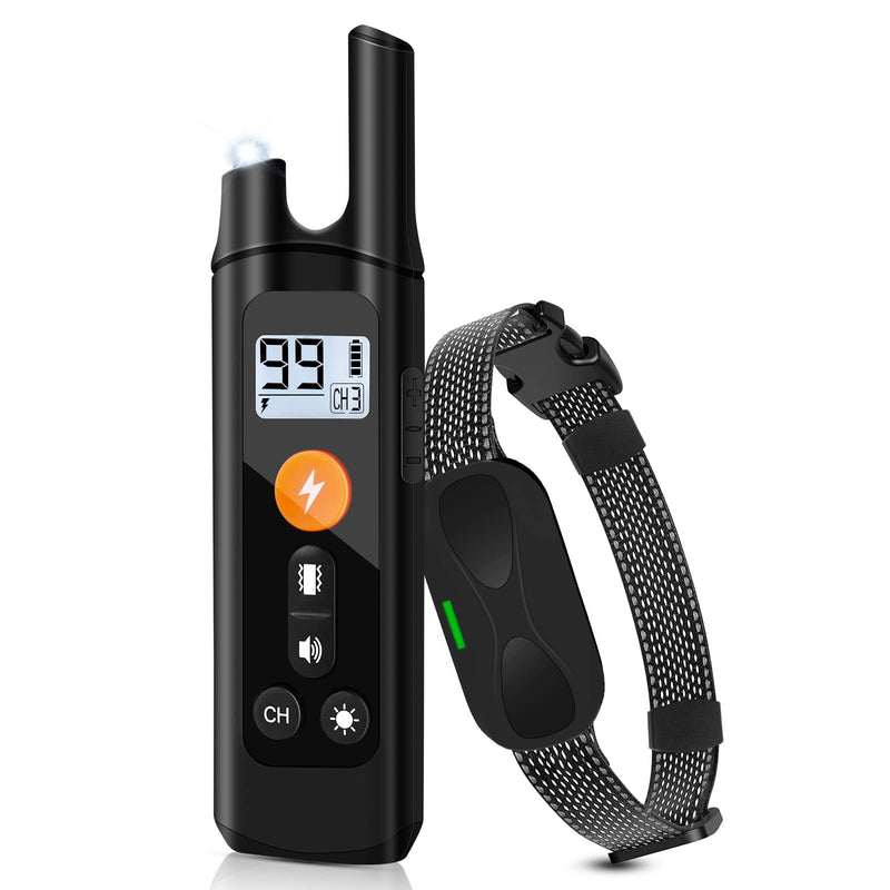NOLTSE Dog Training Collar with Remote 2600FT, Dog Shock Collar with 99 Levels Shock & Vibration, Beep, Light and Keypad Lock Modes, Rechargeable Waterproof Electric Shock Collar Light Black - BeesActive Australia