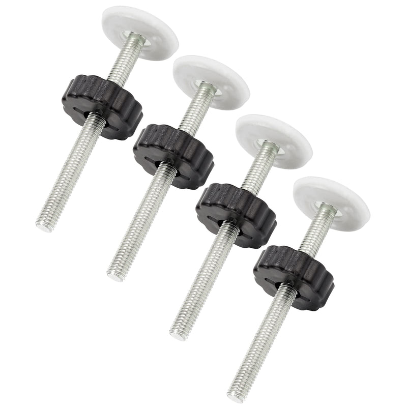 4 Pack Baby Gate Threaded Spindle Rod 8MM, Replacement Screw Bolts Hardware Parts Kit for Pet & Dog Pressure Mounted Safety Door & Stair Gates (Black) - BeesActive Australia