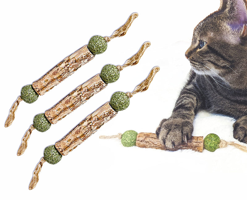 Xanderpets Silvervine for Cats Interactive Cat Toy - Catnip Toys for Anxiety Relief Cat Toy Silvervine & Cat Nips Organic Must Have Products for Cats Cat Toys for Indoor Cats Cat Chew Toy Kicker 3PK - BeesActive Australia
