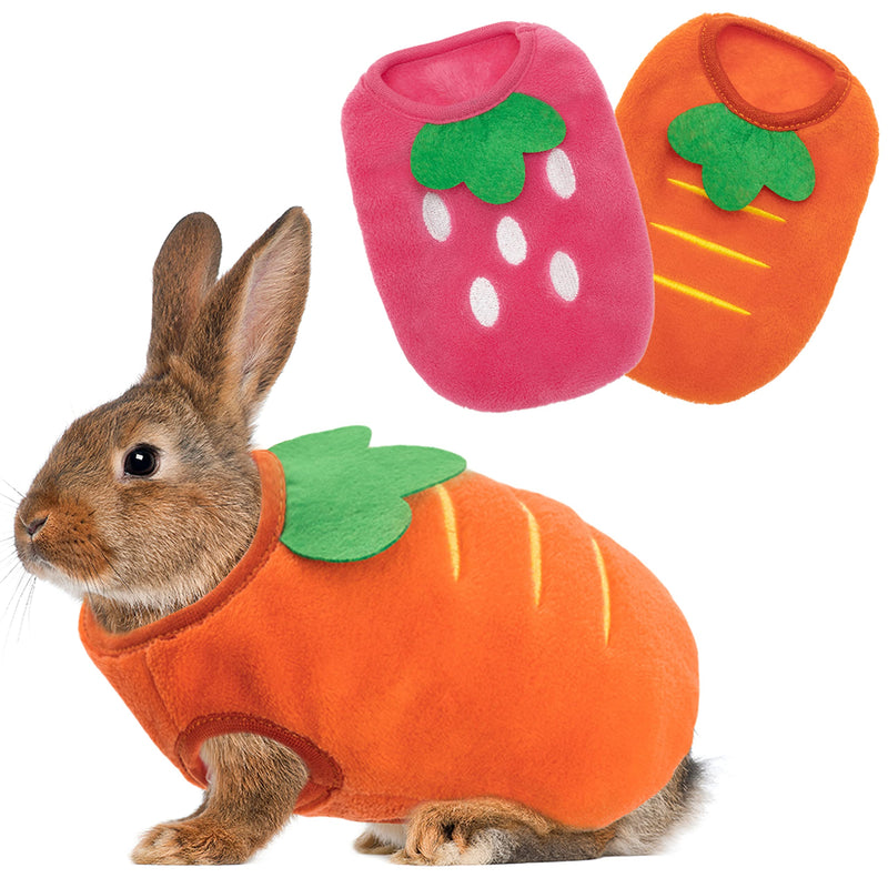 IPRAVOCI Guinea Pig Clothes - Plaid Cute Fleece Warm Pet Outfits for Rabbit Bunny Ferrets Chinchillas Kitten Chihuahua, etc. Small Animals - Bow Tie Christmas Holiday Daily Wear Cozy Vest Pet Costume XX-Small pink and orange - BeesActive Australia
