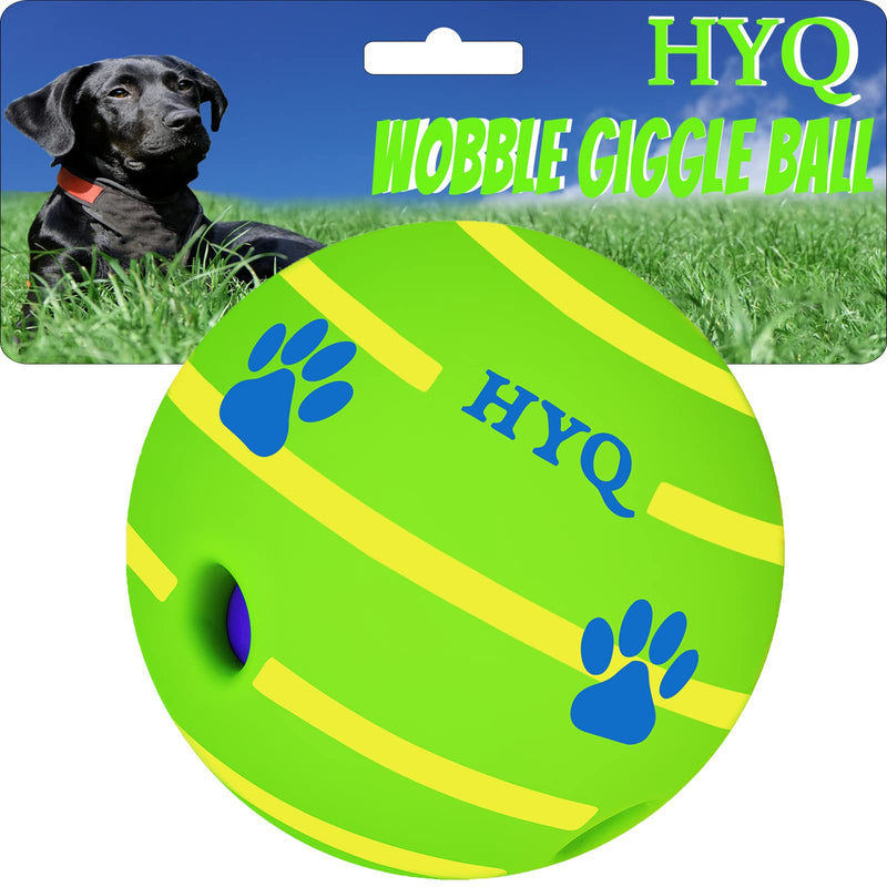 Wobble Giggle Ball for Dogs, Interactive Dog Toys Ball, Squeaky Dog Toys Ball, Funny Wobble Ball, Herding Dog Balls for Medium Large Dogs 4.6 Inches - BeesActive Australia
