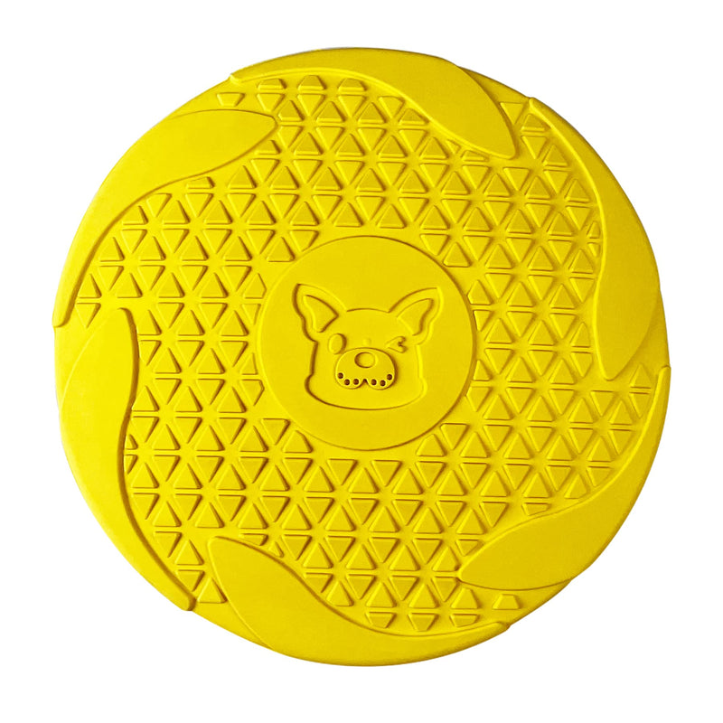 YEAHDORIMI Natural Rubber Flying Disc Dog Toy，Suitable for Playing Outdoors, on The Beach, in The Courtyard Yellow - BeesActive Australia