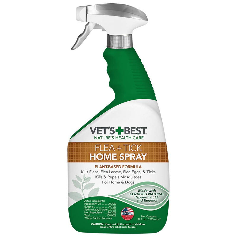 Hot Shot Fogger6 with Odor Neutralizer, 3/2-Ounce, 2-Pack & Vet's Best Flea and Tick Home Spray | Flea Treatment for Dogs and Home | Plant-Based Formula | 32 Ounces - BeesActive Australia