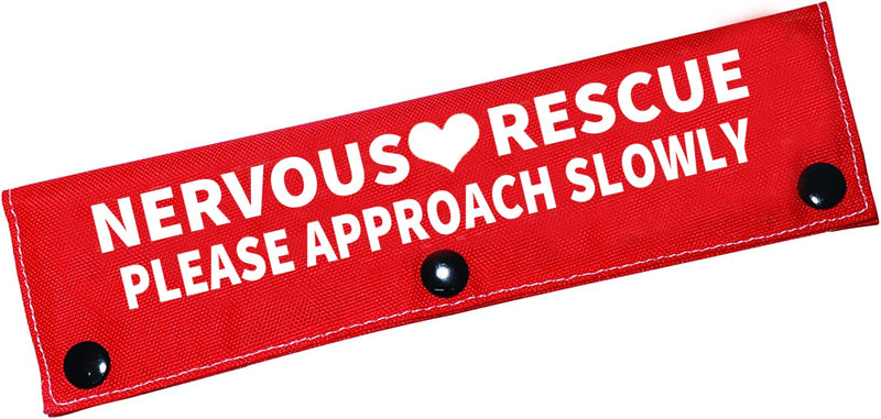 Funny Dog Leash Sleeve Nervous Rescue Please Approach Slowly Dog Leash Wrap Wrap Alert Hanging Id Patch Tag Approach Slowly-Sleeve - BeesActive Australia