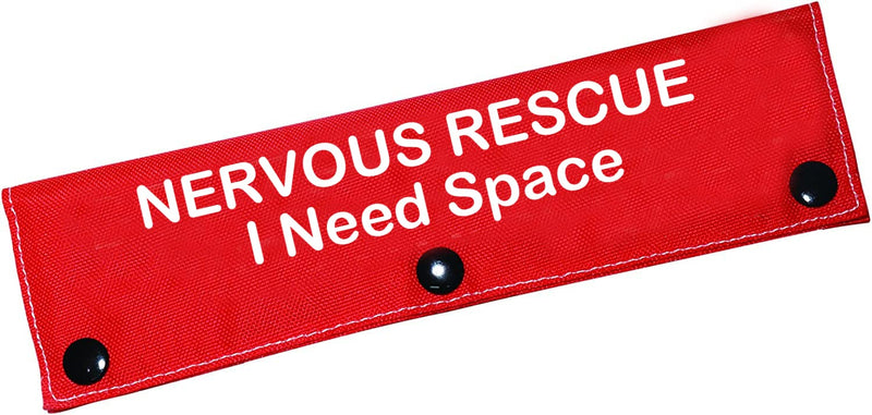 Funny Dog Leash Sleeve Nervous Rescue I Need Space Dog Leash Wrap Wrap Alert Hanging ID Patch Tag Pet Birthday Gift Nervous Rescue-Sleeve - BeesActive Australia