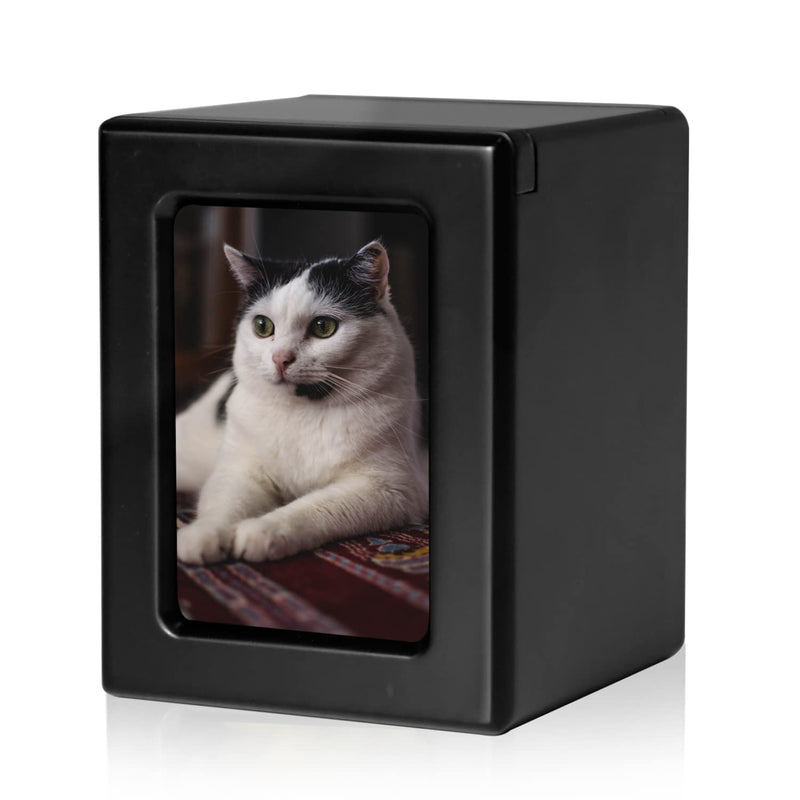 PCS Pet Photo Urns for Dogs Ashes, Dog Urns for Ashes, Pet Cremation Box S(0-25lbs) Black - BeesActive Australia