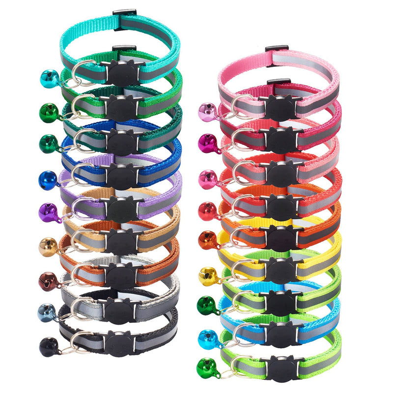 YUIONNAY Breakaway Cat Collars-Puppy Collars for Litter - Kitten Collar with Bell Breakaway Collars Breakaway B - BeesActive Australia