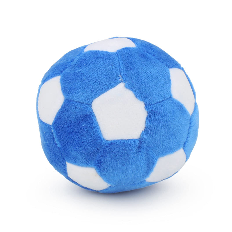 TONYFY Dog Toys Ball Plush Squeaky Football Tennis Rugby Soft Pet Interactive Toy Ball Indoor Outdoor Jolly Ball for Puppy Small Medium Dogs Chew Birthday&Festival Gifts Blue Football : Diameter 4.3in - BeesActive Australia