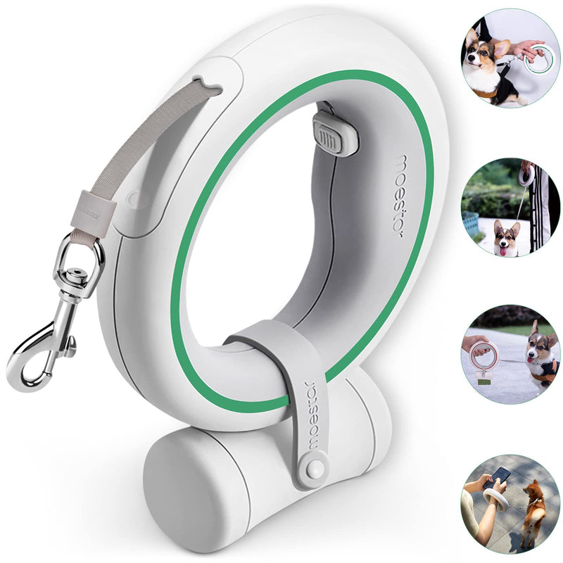 moestar Retractable Dog Leash Hands Free Dog Leash Retractable with Poop Bag Holder 360° Tangle Free 10 ft Dog Leash for Medium Small Dogs Green - BeesActive Australia