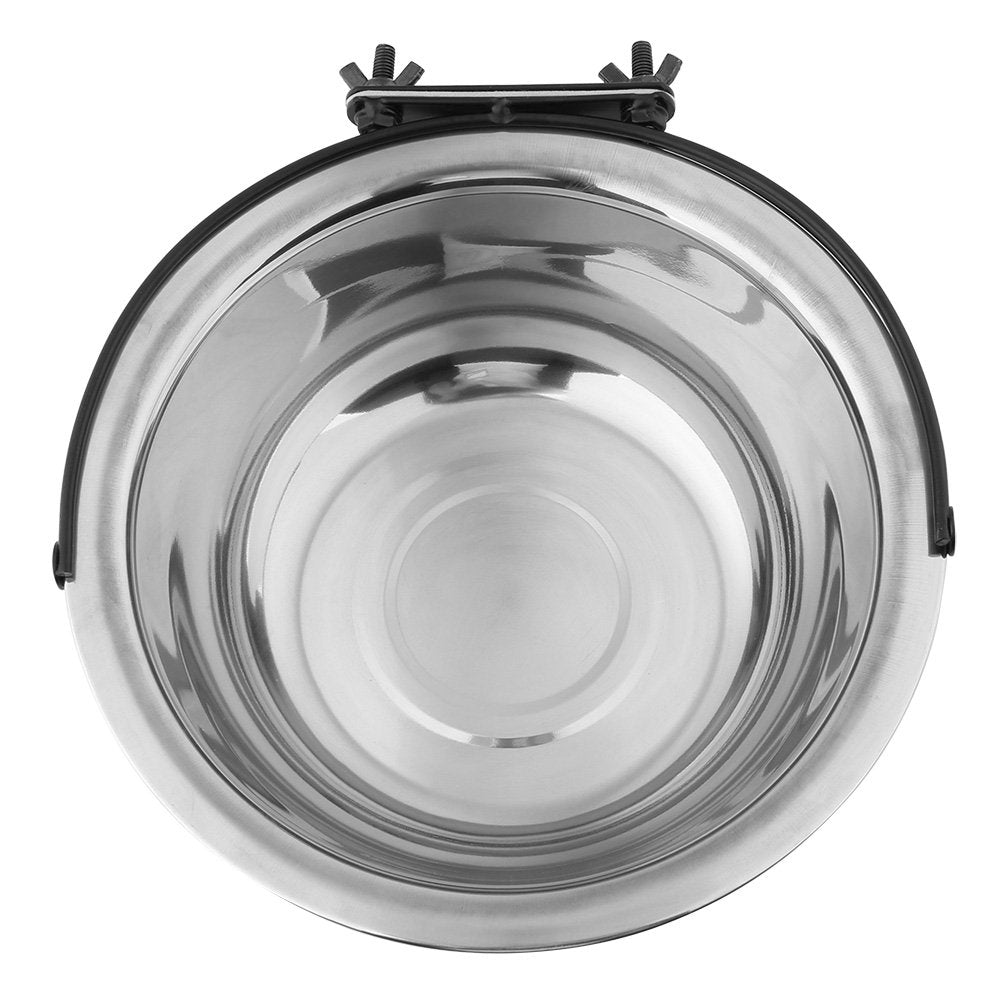 GOTOTOP Dog Plates Bowl, Pets Feeding Bowl Stainless Steel Cat Feeder Diner Dish Hanging Design Wide Opening and Base Pet Food Water Dishes Set for Puppy Kitten Small Medium Dog Pets(XL) X-Large - BeesActive Australia