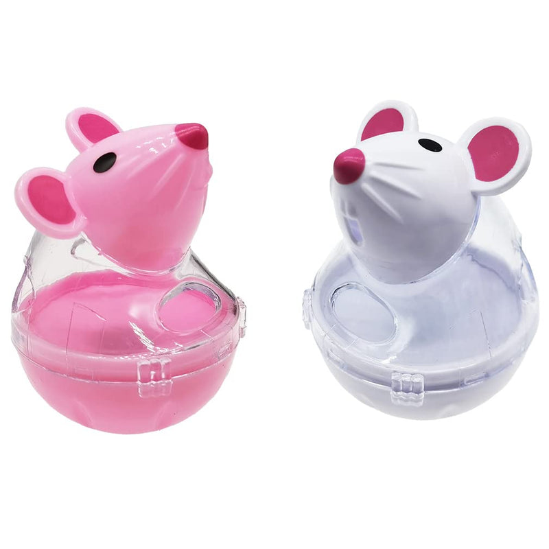 2pcs Cat Slow Feeder Cat Food Ball,Mice Water Droplet Bone Tumbler Shaped Pet Treat Ball Cat Food Toy Ball,Cat Slow Feeder,Cat Enrichment Toys - BeesActive Australia
