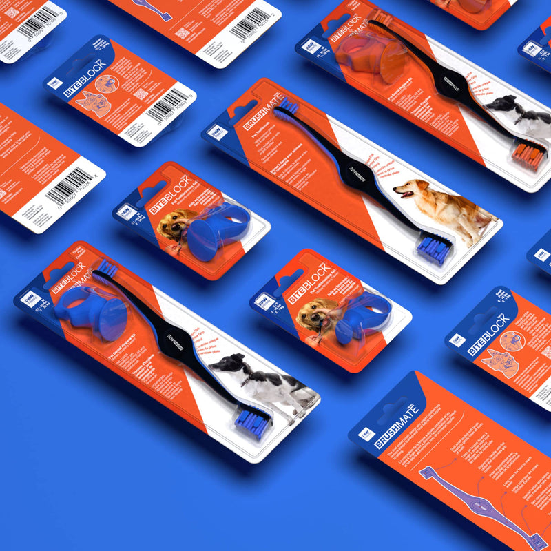 Paw Ready Pet Toothbrushing Assistant for Puppies' Dogs and Cats Allows You to Brush Your pet’s Teeth Without Constantly Worrying About Getting Bitten Medium Orange - BeesActive Australia