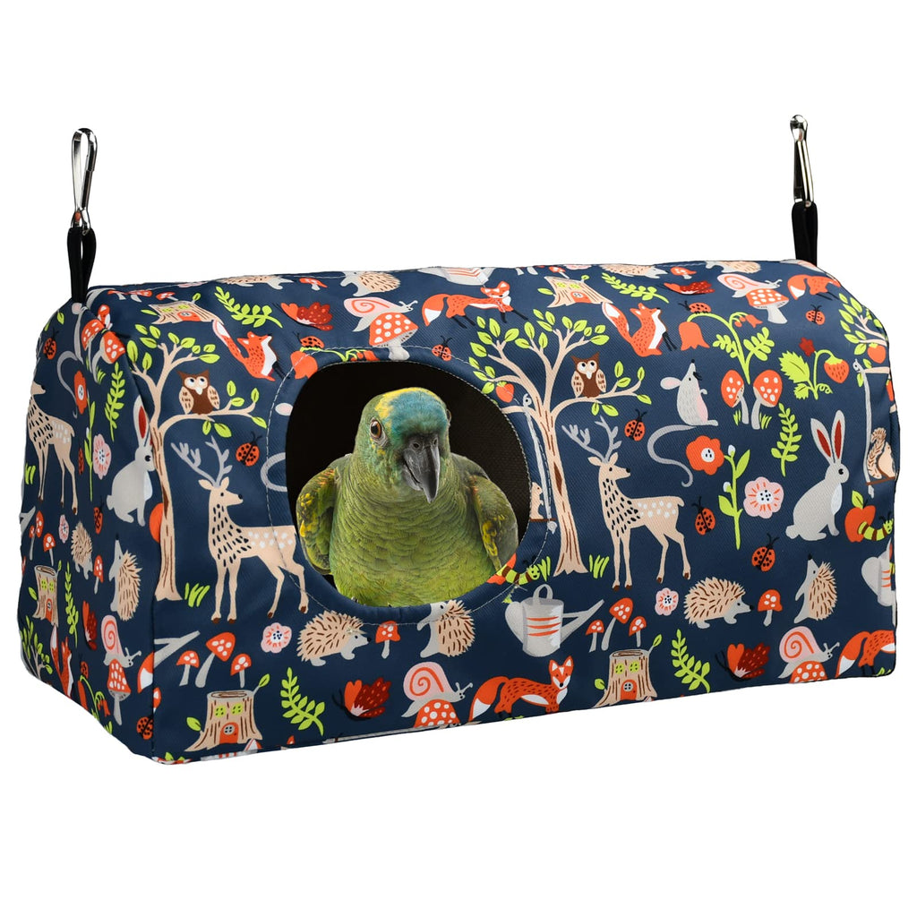 ShuRung Parrot Cockatiel Warm House Bird Nest Bed Winter Hanging Hammock Birds Sleeping Bed Parrot Hideway Bed Polyester Fabric Washable for Parrot Parakeet Cockatiels Budgies Lovebird African Grey L - BeesActive Australia