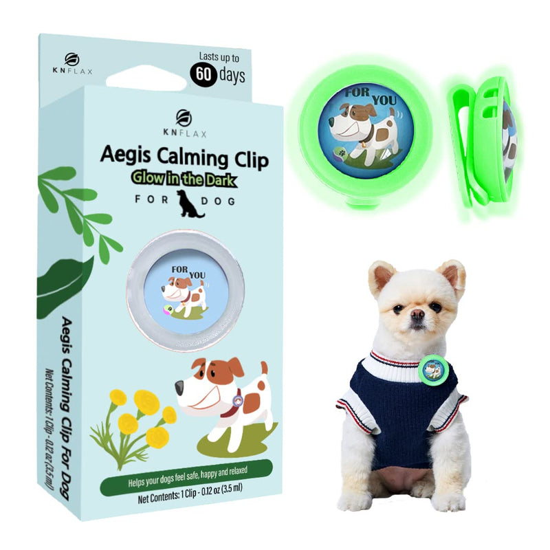 KN FLAX Aegis Calming Clip for Dogs (Glow-in-The-Dark), Anxiety Relief Pheromone Diffuser [ Made in Korea], Lasts 60 Days, Reducing Stress During Loud Noises and Separation for All Sized Dog For You - BeesActive Australia