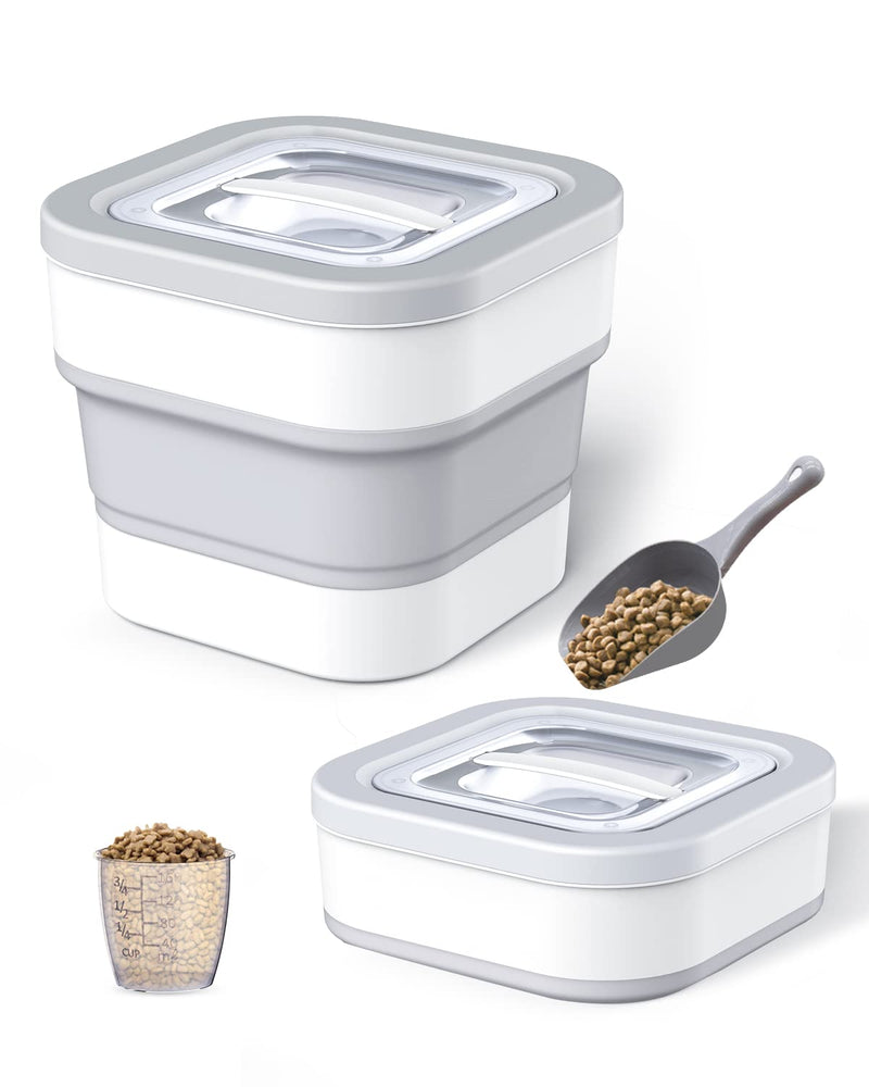 Dog Food Storage Container 15 Pound - Collapsible Pet Food Container with Scoop and Measuring Cup, Airtight Food Storage Containers for Cat - BeesActive Australia