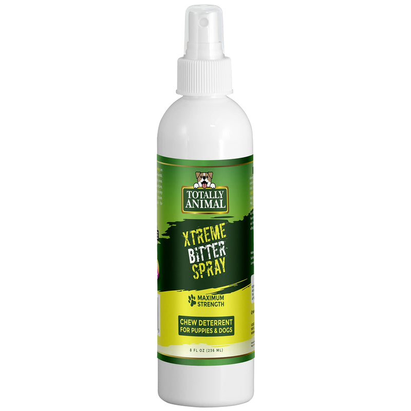Totally Animal Xtreme Bitter Spray Chew Deterrent for Dogs and Puppies | Maximum Strength Alcohol-Free Bitter Apple Alternative | Made in USA - 8 oz - BeesActive Australia