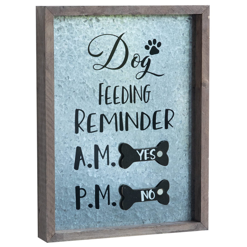 COLLECTIVE HOME - Metal Dogs Feeding Schedule Pet Feeding Reminder Decorative Wall Art, Dog Feeding Reminder (01) 01 - BeesActive Australia