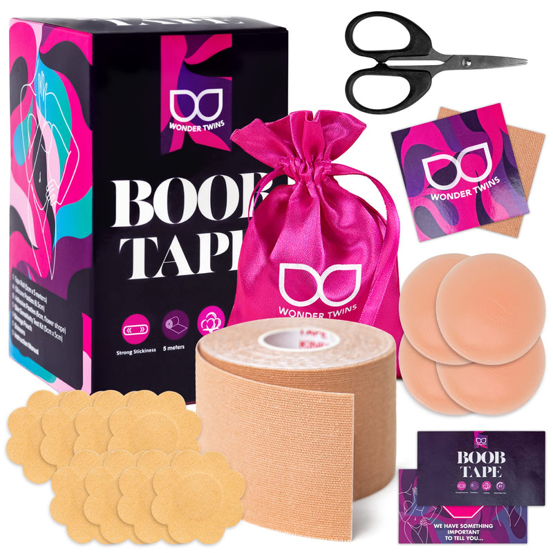 Boob Tape, Adhesive Breast Tape - Boobytape for Breast Lift, Sticky Boobs Adhesive Tape - Invisible Fashion Tape for All Cup Sizes, Body Tape for Breast Lift - Bob Tape for Large Breasts - BeesActive Australia