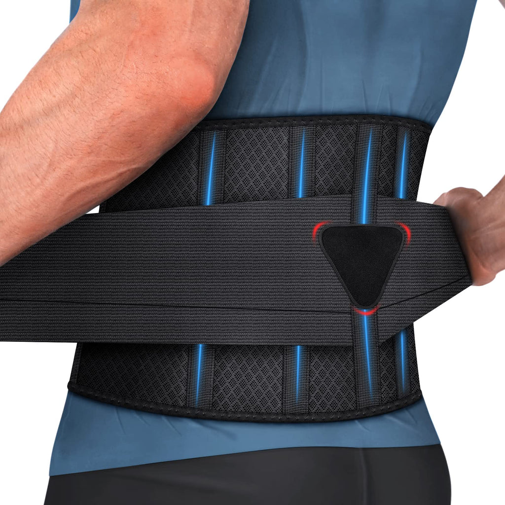 YAHA 2023 New Back Brace With Lumbar Pad, 16 Hole Mesh Lumbar Support for Lower Back Pain, Back Support Belt for Men&Women Relieve Sciatica, Herniated Disc, Scoliosis Back Pain (L (Waist 37"-45")) L (Waist 37"-45") - BeesActive Australia