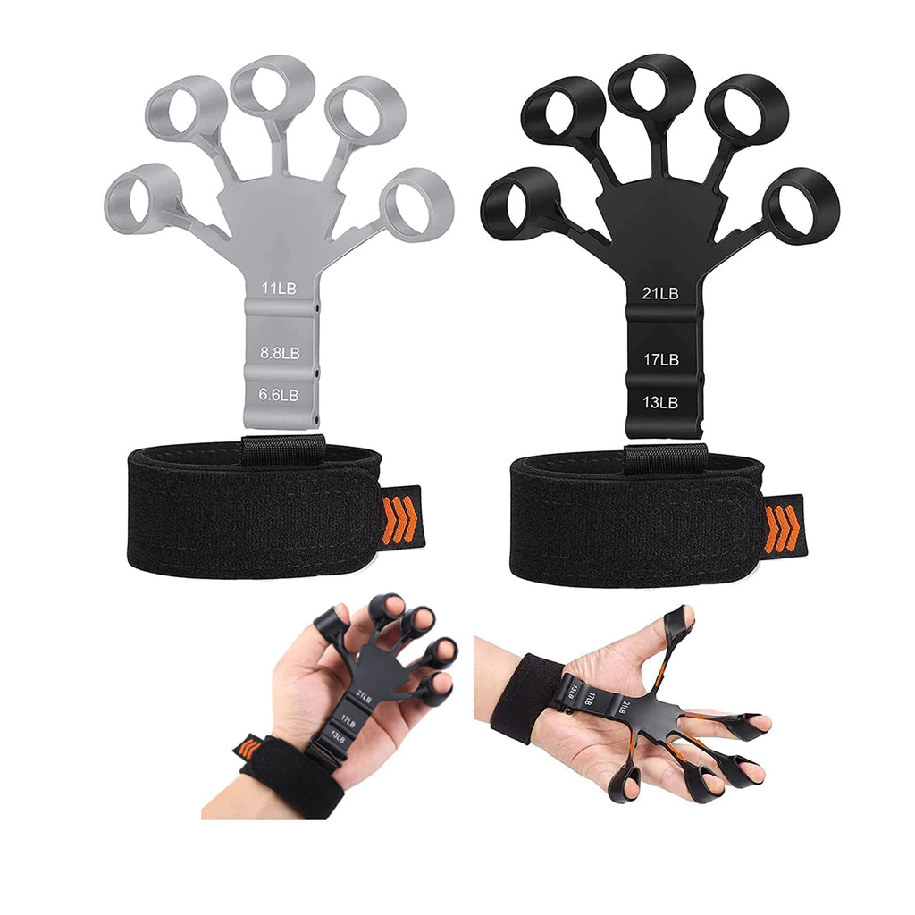 2 Pack Grip Strength Trainer - Hand Exercisers for Strength - Finger Exerciser Forearm Hand Strengthener Workout Equipment Tool - the Gripper Finger Grip - Grip Claw Vein Gripper Buddy - BeesActive Australia