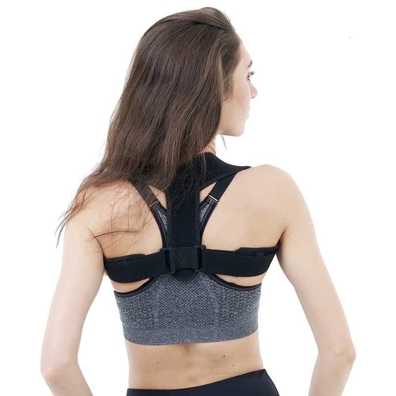 Posture Corrector for Women and Men,Adjustable Upper Back Brace, Breathable Back Support straightener, Providing Pain Relief from Lumbar, Neck, Shoulder, and Clavicle, Back Large - BeesActive Australia