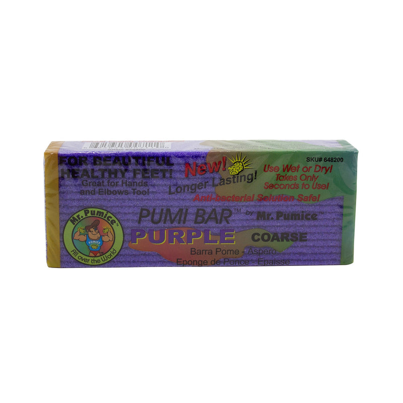 Mr. Pumice Purple Pumi Bar (Single): Extra-Coarse Callus Remover, Pedicure Stone & Ped File Scrubber For Smooth Feet and Heels - BeesActive Australia