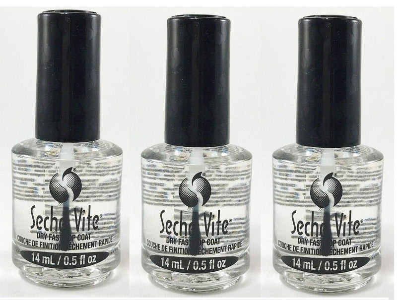 Seche Vite Dry Fast Top Coat Boxed 0.5 Ounce (14ml) (3 Pack) - BeesActive Australia