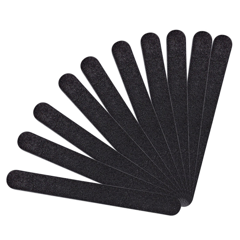 GETi Beauty Nail Files 10-Pcs Made in U.S.A – For Natural and Acrylic Nails – -100/180 Coarse and Medium Fine Grit – Washable and Reusable – Durable Abrasive Emery – Double Sided Cushion Black 100/180 Grit (10 Pack) - BeesActive Australia