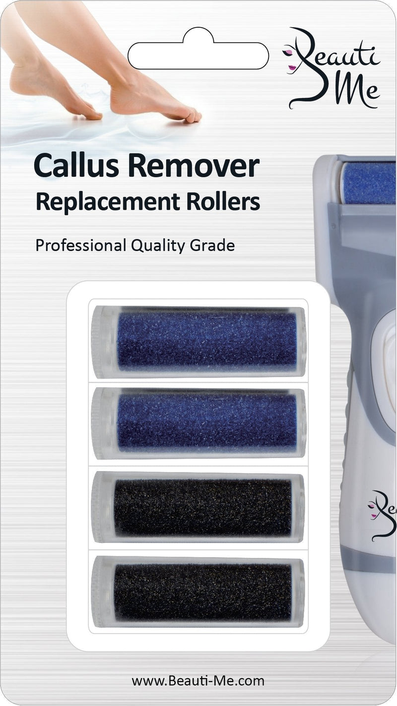 Beauti Me Professional Electronic Callus Remover Foot File for Smooth Skin and Pedicure - Replacement Rollers Refills (4 Count) - BeesActive Australia