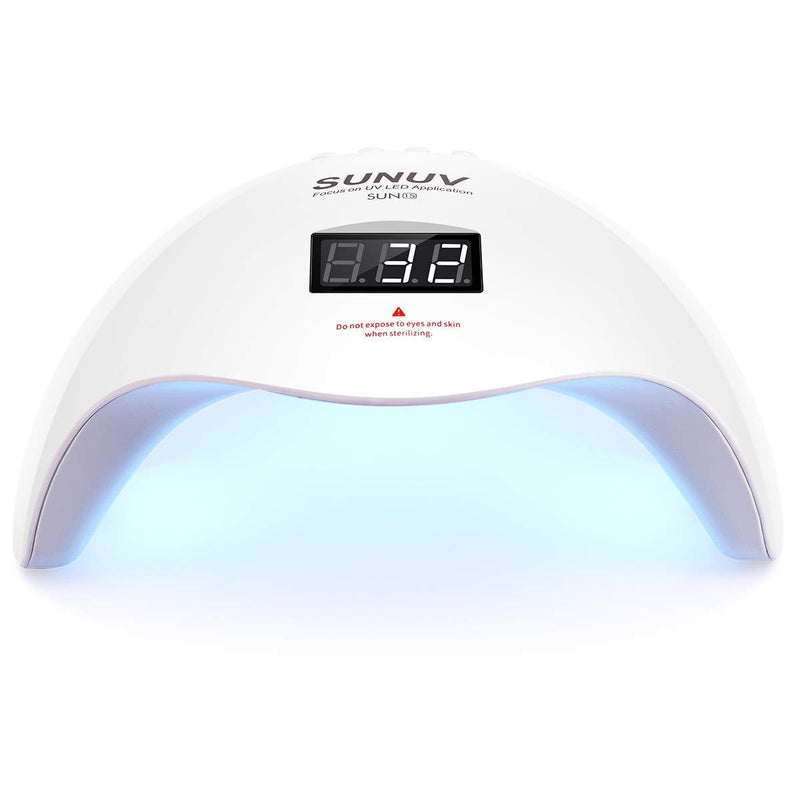 UV LED Nail Lamp, SUNUV Nail Dryer UV LED Light for Gel Nail Polish with Auto Sensor, Timer Setting and Display Screen SUN15 - BeesActive Australia