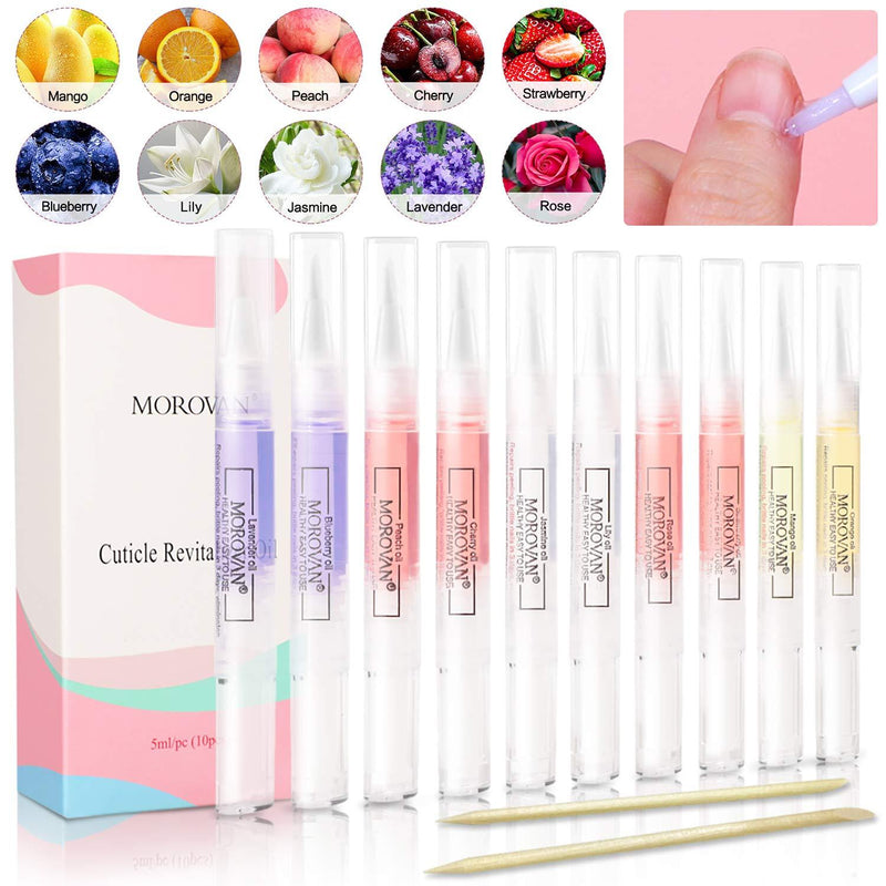 Morovan Nail Cuticle Oil Pen Gel Nail Oil Pen Nail Nourishment Polish With Vitamins Moisturized Gel Nail Polish Repair Pen For Gel Nails A - BeesActive Australia