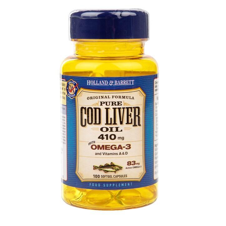 Holland & Barrett Cod Liver Oil 100 Capsules 410mg - BeesActive Australia