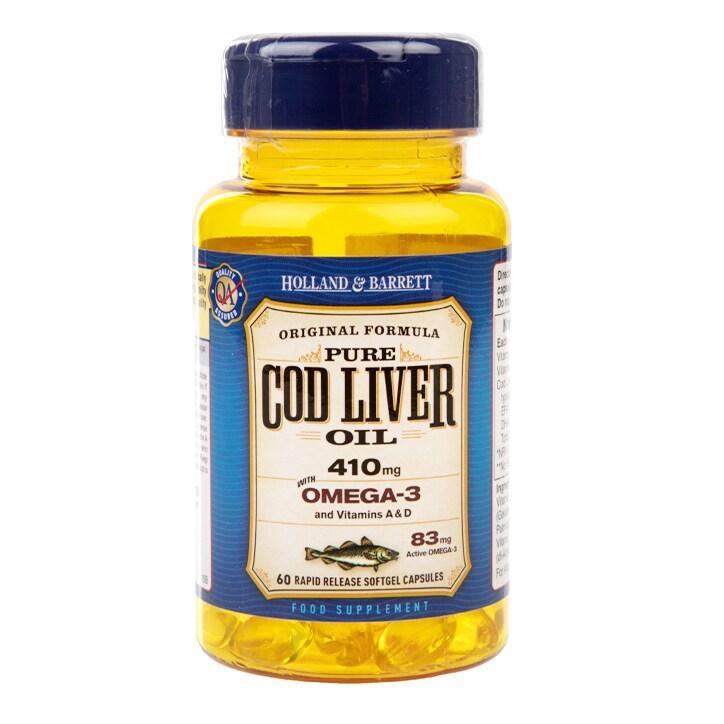 Holland & Barrett Cod Liver Oil 60 Capsules 410mg - BeesActive Australia