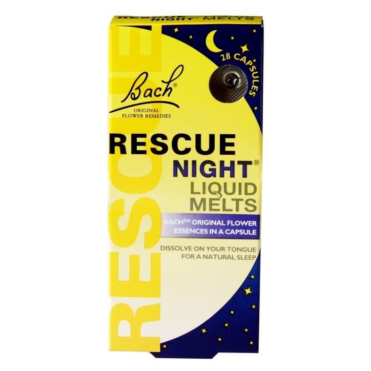 Bach Original Flower Remedies Rescue Night Liquid Melts 28 Capsules - BeesActive Australia
