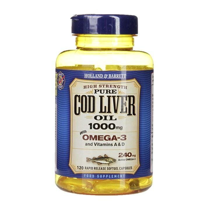 Holland & Barrett Cod Liver Oil 120 Capsules 1000mg - BeesActive Australia