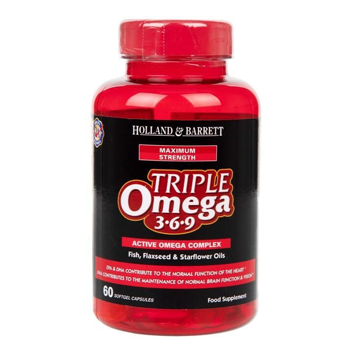 Holland & Barrett Maximum Strength Triple Omega 369 60 Capsules - BeesActive Australia