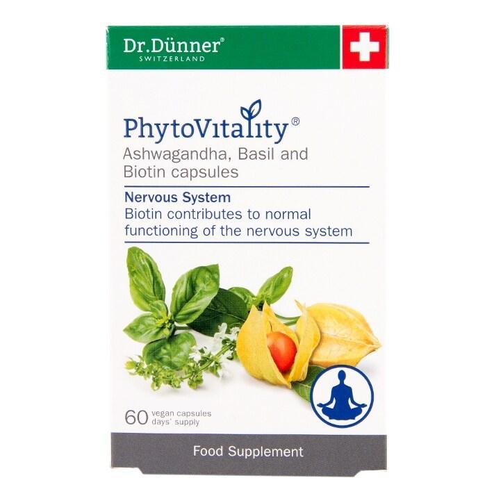 Dr Dunner PhytoVitality Ashwagandha, Basil & Biotin 60 Capsules - BeesActive Australia
