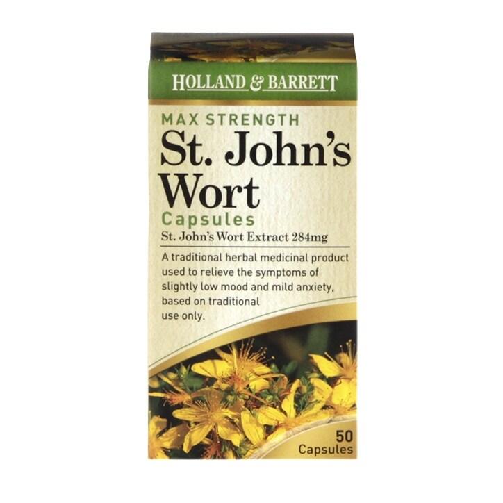 Holland & Barrett Maximum Strength St John's Wort Capsules 50 Capsules 284mg - BeesActive Australia