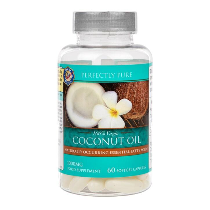 Perfectly Pure 100% Virgin Coconut Oil 1000mg 60 Softgel Capsules - BeesActive Australia