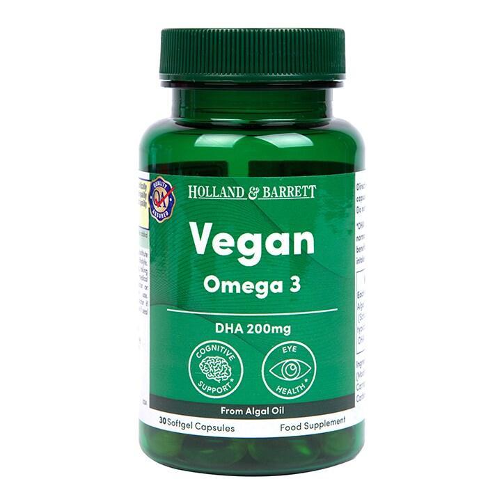 Holland & Barrett Vegan Omega 3 from Algal Oil 30 Softgel Capsules - BeesActive Australia